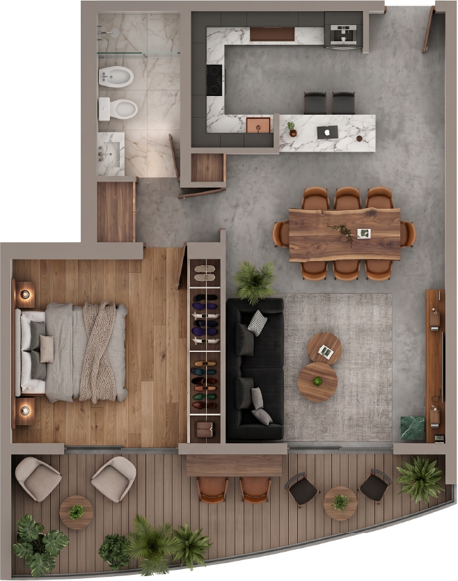 1 Dormitorio — Planta